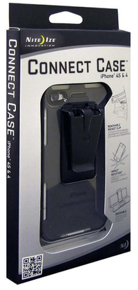 Nite Ize CNT-IP4-06CT Connect Case for iPhone 4/4S - 1 Pack - Retail Packaging - Grey Translucent