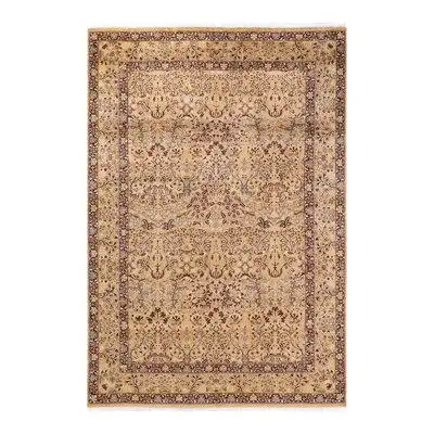 Isabelline Deelynn One-of-a-Kind Mogul Hand-Knotted 6' x 8'8" Wool Area Rug in Yellow