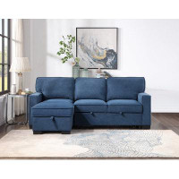 Latitude Run® Huddersfield Sectional With Pull-Out Bed And Chaise Storage