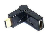 HDMI Swiveling Type Port Saver Adapter (Male to Female) - Black