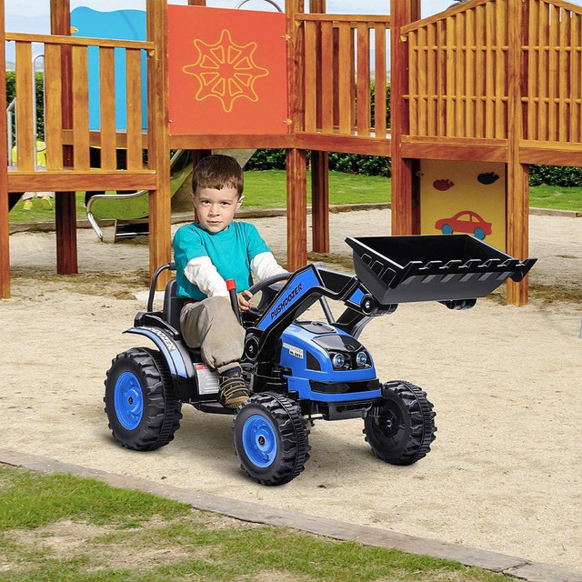 KIDS DIGGER RIDE ON EXCAVATOR 6V BATTERY POWERED DUAL-MOTOR CONSTRUCTION TRACTOR MUSIC HEADLIGHT MOVING FORWARD BACKWARD in Toys & Games - Image 2