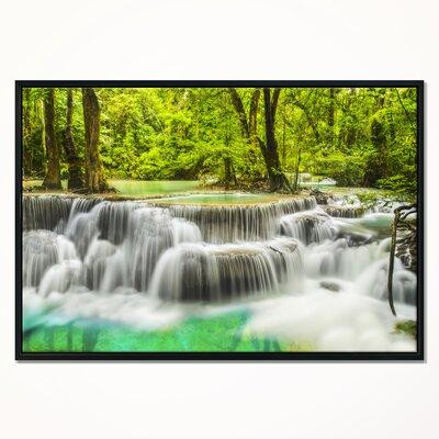 Made in Canada - East Urban Home 'Erawan Waterfall View' Floater Frame Photograph on Canvas in Painting & Paint Supplies