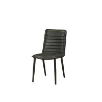 Audiohome Leather Side Chair in Black