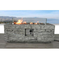 17 Stories Bevins Concrete Propane/Natural Gas Fire Pit Table