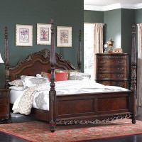 Lark Manor Ceja Solid Wood Low Profile Four Poster Bed