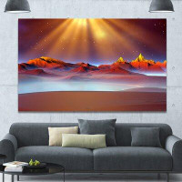 Made in Canada - Design Art 'Alien Landscape at Sunset' Photographic Print on Wrapped Canvas
