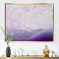 Wrought Studio Abstract Violet Swirls Paint - Modern Canvas Wall Decor