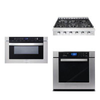 Cosmo 3 Piece Kitchen Package With 36" Gas Cooktop & Wall Oven
