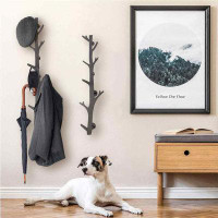 Latitude Run® Tree Branch Coat Rack Wall Mount Hat Rack  with 8 Vertical Hooks, Modern Decorative Wall Hooks