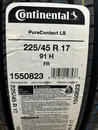 4 Brand New Continental Pure Contact LS in 225/45R17 All Season Tires $70 REBATE!! *** WallToWallTires.com ***