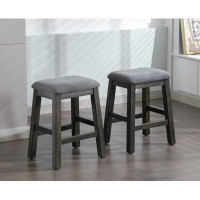 Red Barrel Studio Square Upholstered Bar & Counter Stool With Footrest Set Of 2