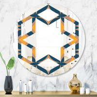 East Urban Home Hexagon Star Abstract Design III Eclectic Frameless Wall Mirror