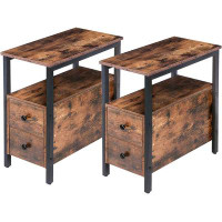 17 Stories Barbi 2 - Drawer End Table Set with Storage