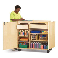 Jonti-Craft Jonti-Craft® 2 Compartment Classroom Cabinet with Wheels