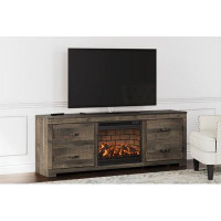 Signature Design by Ashley Trinell 63" TV Stand With Electric Fireplace