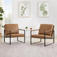 Latitude Run® Lounge Leathaire accent arm chair