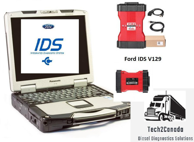 Ford VCM II Ford VCM2 Diagnostic Tool V129 on Panasonic Toughbook includes IDS V129 Software in Laptops