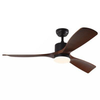 Wrought Studio 52 Inch Downrod Ceiling Fans With Lights And Remote Control, Modern Outdoor Indoor 3 Blades LED Lights Sm