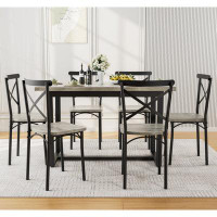 17 Stories 7 Pieces Dining Set 7-Piece Kitchen Table Set Perfect for Kitchen