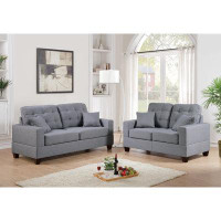 Latitude Run® Styers 72'' Linen Square Arm Sofa