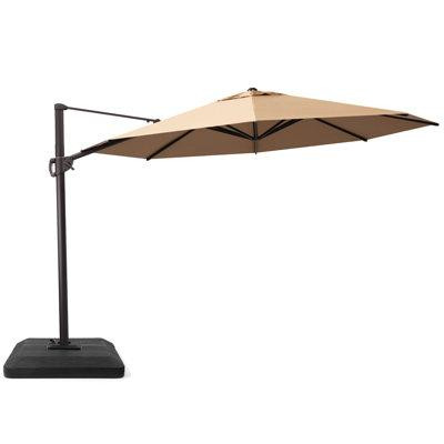 Latitude Run® 12 Ft Outdoor Cantilever Umbrella With Weighted Base Included in Patio & Garden Furniture