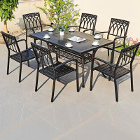 Wildon Home® Aluminum alloy patio table and chair combination