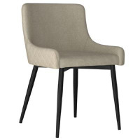 Corrigan Studio Bianca Side Chair, Set Of 2 In Beige And Black Legs