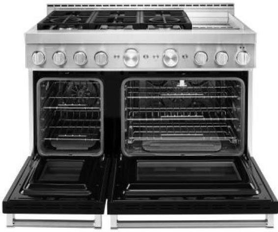 Kitchenaid KFGC558JSS 48 Slide In Gas Range Self Clean &amp; Convection Wi-Fi Enabled Stainless Steel color in Stoves, Ovens & Ranges in Markham / York Region - Image 3