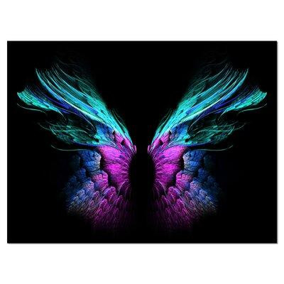 Design Art Blue Butterfly Wings - Wrapped Canvas Graphic Art Print in Arts & Collectibles