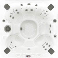 American Spas American Spas 7-Person 45-Jet Acrylic Square Hot Tub with Ozonator in Smoke
