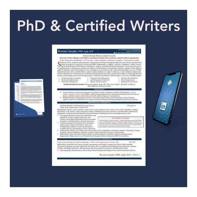 Professional Resume Writing and LinkedIn Optimization (Certified & PhD Writers) in Other in British Columbia