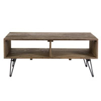 Latitude Run® Silvestr Reclaimed Wood Rectangle Farmhouse Coffee Table With Storage