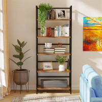 17 Stories Modern 5-Tier Wood Bookcase - Versatile Storage Solution With Contemporary Design