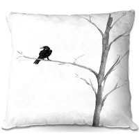 East Urban Home Couch Raven Bird Tree Square Pillow Cover & Insert