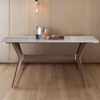Corrigan Studio Minimalist Light Luxury Solid Wood Dining Table