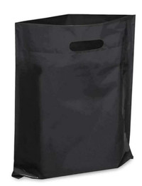 BOUTIQUE STYLE PLASTIC BAGS! SIZE: 16x18, CASE OF 500!! BLACK, WHITE & CLEAR
