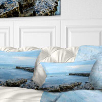 Made in Canada - East Urban Home Beach Rocky Seashore Lumbar Pillow