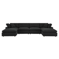 Bohouse Commix Down Filled Overstuffed Boucle 6-Piece Sectional Sofa