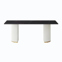 Hokku Designs 31.5"X78.74" Stone Dining Table
