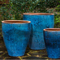 Dakota Fields Borger 3 - Piece Glazed Terracotta Pot Planter Set