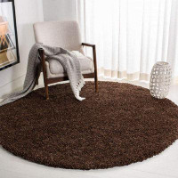 Eider & Ivory™ Non-Shedding Living Room Bedroom Dining Room Entryway Plush 2-Inch Thick Rug Brown