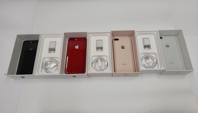 iPhone 8+ Plus 64GB 256GB CANADIAN MODELS NEW CONDITION WITH ACCESSORIES 1 Year WARRANTY INCLUDED in Cell Phones in New Brunswick