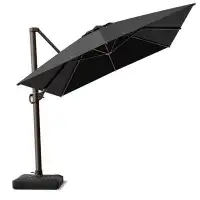Arlmont & Co. 10' X 13' Rectangle Cantilever Umbrella With Weighted Base