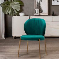 Everly Quinn Contemporary Velvet Upholstery Dining Chair