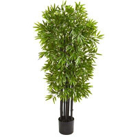 Bayou Breeze Bamboo Artificial Tree with Black Trunks UV Resistant (Indoor/Outdoor)