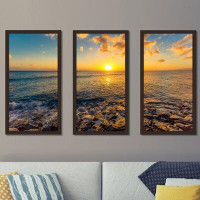 Picture Perfect International Seaside Escape - 3 Piece Picture Frame Photograph Print Set on Acrylic