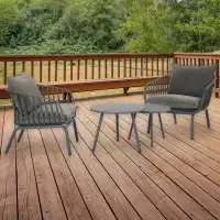 PatioFlare Balcony Collection GRS Recycled Plastic Vista Chat Set