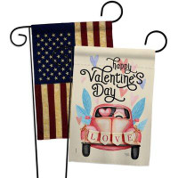 Breeze Decor Gnome Delivery Love Garden Flags Pack Valentines Spring Yard Banner 13 X 18.5 Inches Double-Sided Decorativ