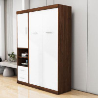 Latitude Run® Bogomil Wood Murphy Bed with Shelves and Drawers