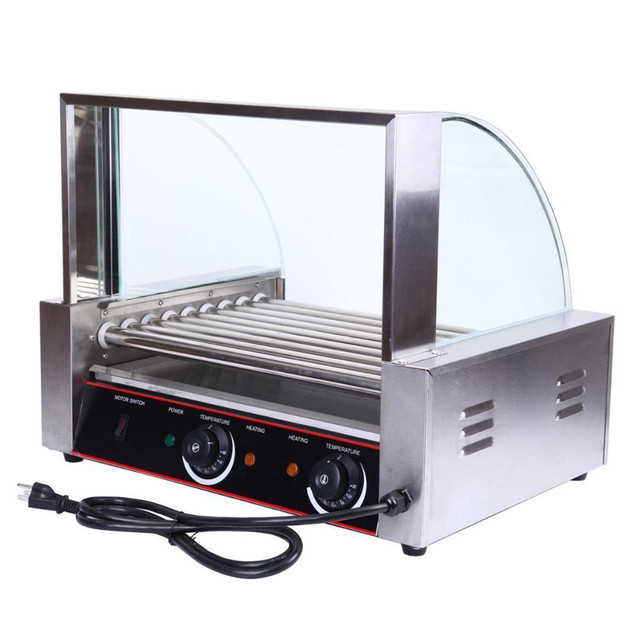 Commercial-24 -Hot-Dog-Grill-Cooker-Machine-sneeze guard - FREE SHIPPING in Other Business & Industrial - Image 4